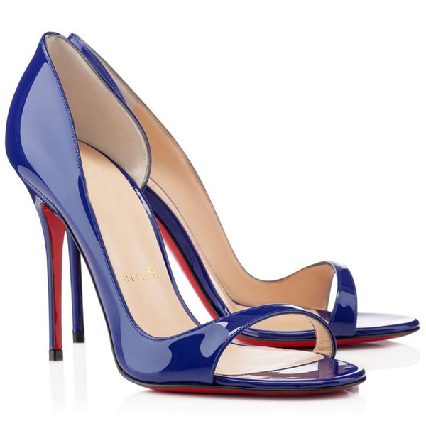 Red Soles Women sexy Sandal Toboggan Patent Leather Heels,Red Bottom Half Dorsay Sandals,Women Marry Wedding Dress Shoes Fashion Pumps, Colour 6
Red Soles Women sexy Sandal Toboggan Patent Leather Heels,Red Bottom Half Dorsay Sandals,Women Marry Wedding Dress Shoes Fashion Pumps, Colour 6
