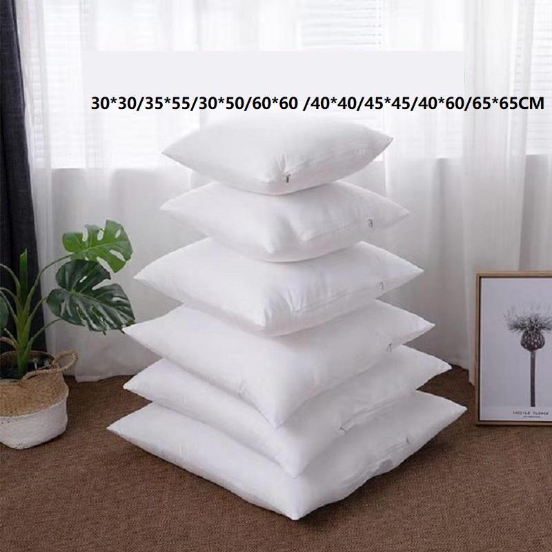 

30*30/35*55/30*50/60*60 /40*40/45*45/40*60/65*65cm Solid Cushion Core Head Waist Pillow Inner PP Cotton Filler Cushion Filling, White