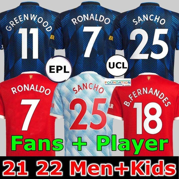 2021-22 SANCHO Manchester home Mens soccer jerseys UTD Fans Player TOP UNITED BRUNO FERNANDES RONALDO R.VARANE POGBA RASHFORD football shirt 21 22 men+ kids kit, 21 22 away jersey
2021-22 SANCHO Manchester home Mens soccer jerseys UTD Fans Player TOP UNITED BRUNO FERNANDES RONALDO R.VARANE POGBA RASHFORD football shirt 21 22 men+ kids kit, 21 22 away jersey