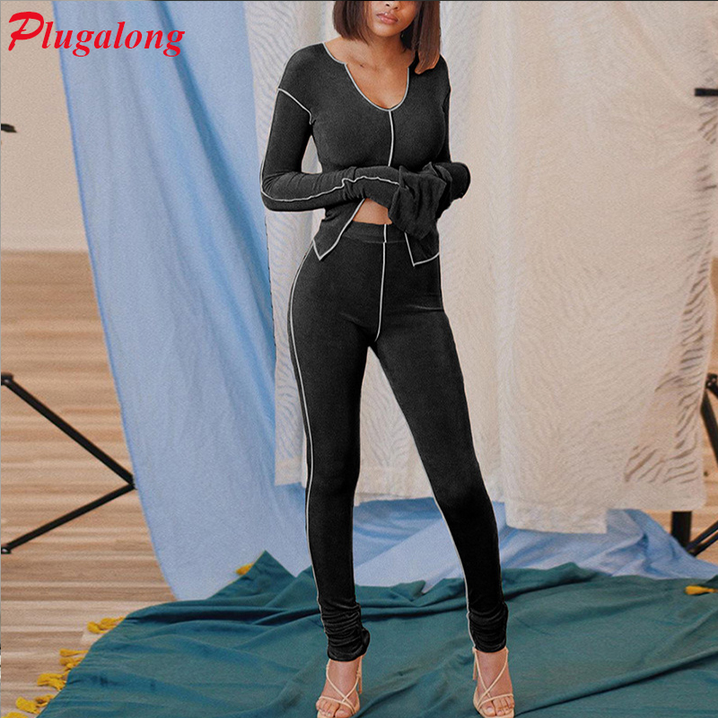 Plugalong Two Peice Set For Women Flare Sleeve Tops And Leggings Bodycon Streetwear Tracksuits Black Sets Womens Outfits Autumn X0924, Gray
Plugalong Two Peice Set For Women Flare Sleeve Tops And Leggings Bodycon Streetwear Tracksuits Black Sets Womens Outfits Autumn X0924, Gray