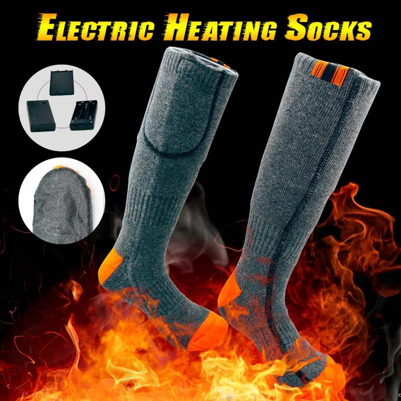Thicken Thermal Cotton Electric Heated Socks Sport Ski Socks Winter Foot Warmer Electric Warming Sock Battery Power Men Women, Grey dark red
Thicken Thermal Cotton Electric Heated Socks Sport Ski Socks Winter Foot Warmer Electric Warming Sock Battery Power Men Women, Grey dark red