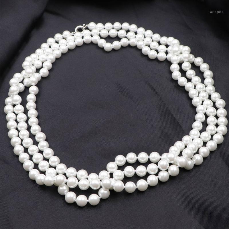 Chains Statement Long Chain Necklace For Women Simulated Pearl Necklaces Round Beads Glass Shell Pearls Rows Jewelry 65inch A9201
Chains Statement Long Chain Necklace For Women Simulated Pearl Necklaces Round Beads Glass Shell Pearls Rows Jewelry 65inch A9201