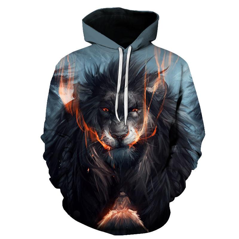 Men's Hoodies & Sweatshirts Animal Lion Pattern 3D Printed Hooded Men Women Fashion Casual Print Pullover Harajuku Streetwear Hoodie, Black
Men's Hoodies & Sweatshirts Animal Lion Pattern 3D Printed Hooded Men Women Fashion Casual Print Pullover Harajuku Streetwear Hoodie, Black
