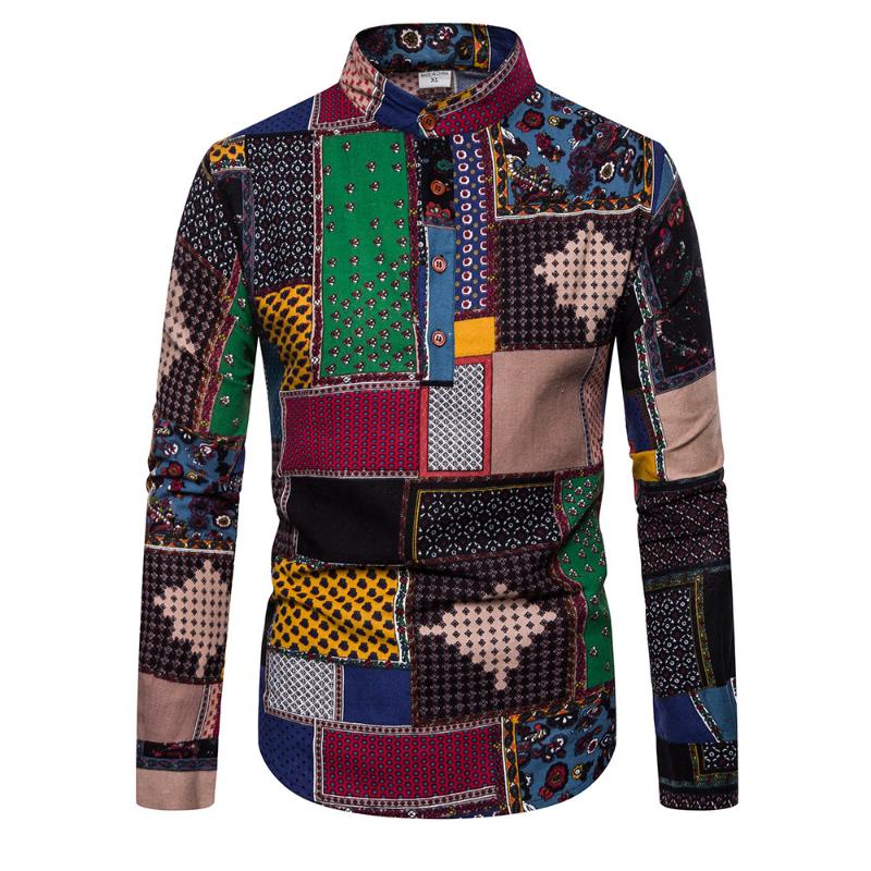 Men creative brand new fashion personality leisure business long-sleeve printed shirt national style shirt men mens dress shirts, Picture color
Men creative brand new fashion personality leisure business long-sleeve printed shirt national style shirt men mens dress shirts, Picture color