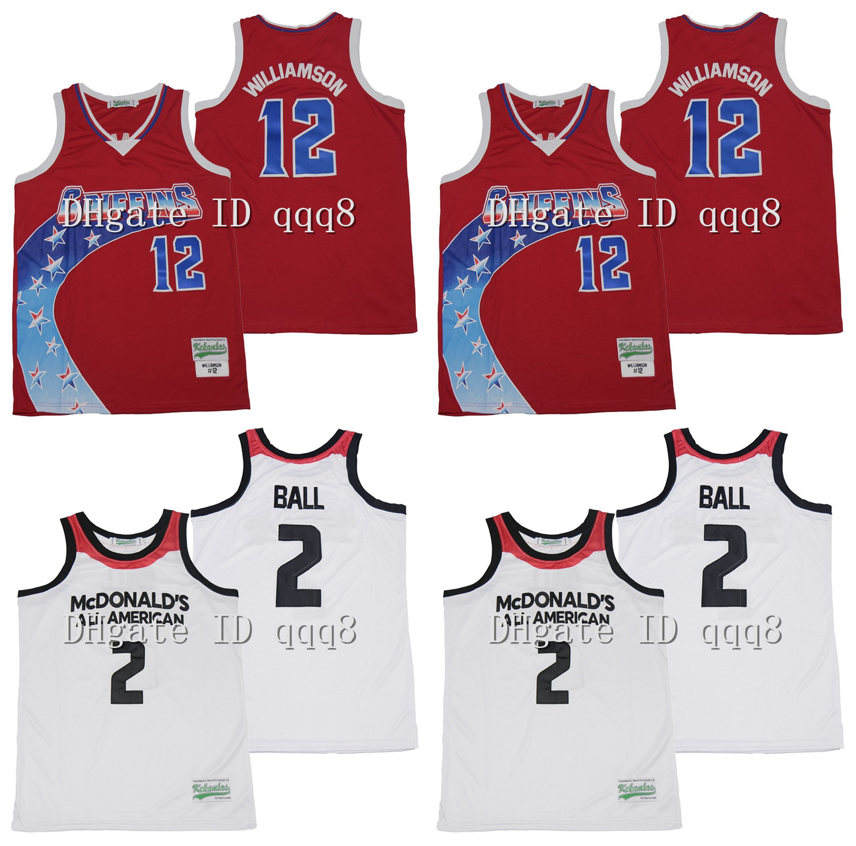 Zion Williamson 12 Spartanburg Day School Griffins 2 LONZO BALL Mcdonalds All American High School Jerseys Basketball, Black
Zion Williamson 12 Spartanburg Day School Griffins 2 LONZO BALL Mcdonalds All American High School Jerseys Basketball, Black
