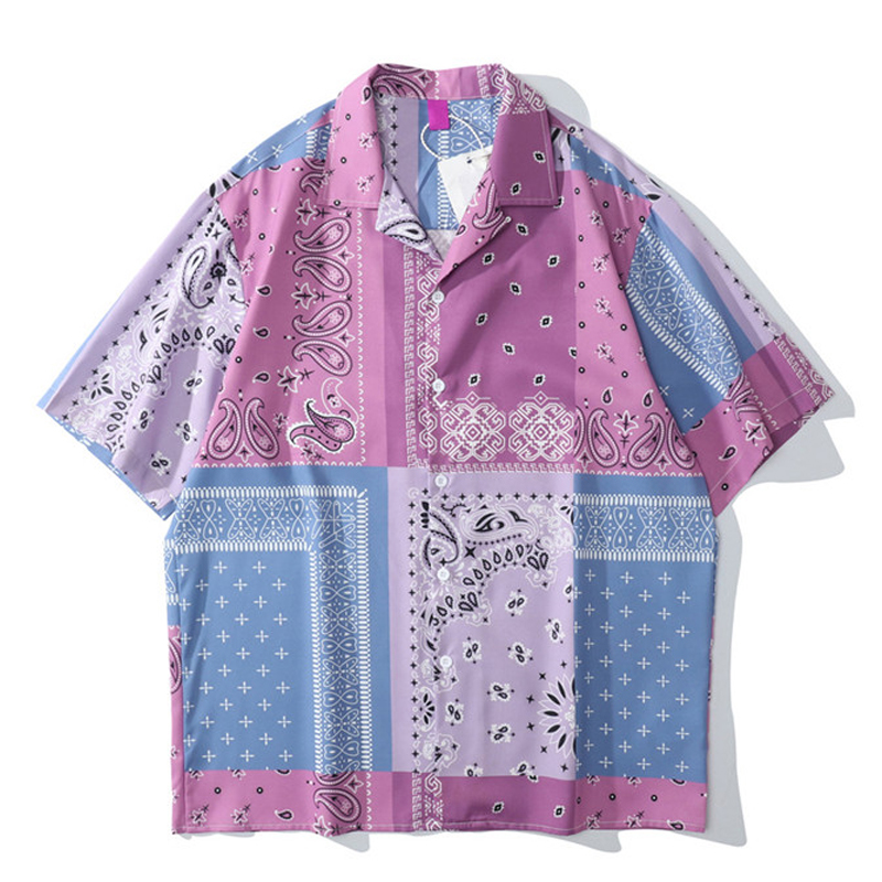 Dark Icon Pink Bandana Polo Shirt Men Summer Turn-down Collar Hawaiian Shirts Men Male Top, White;black
Dark Icon Pink Bandana Polo Shirt Men Summer Turn-down Collar Hawaiian Shirts Men Male Top, White;black