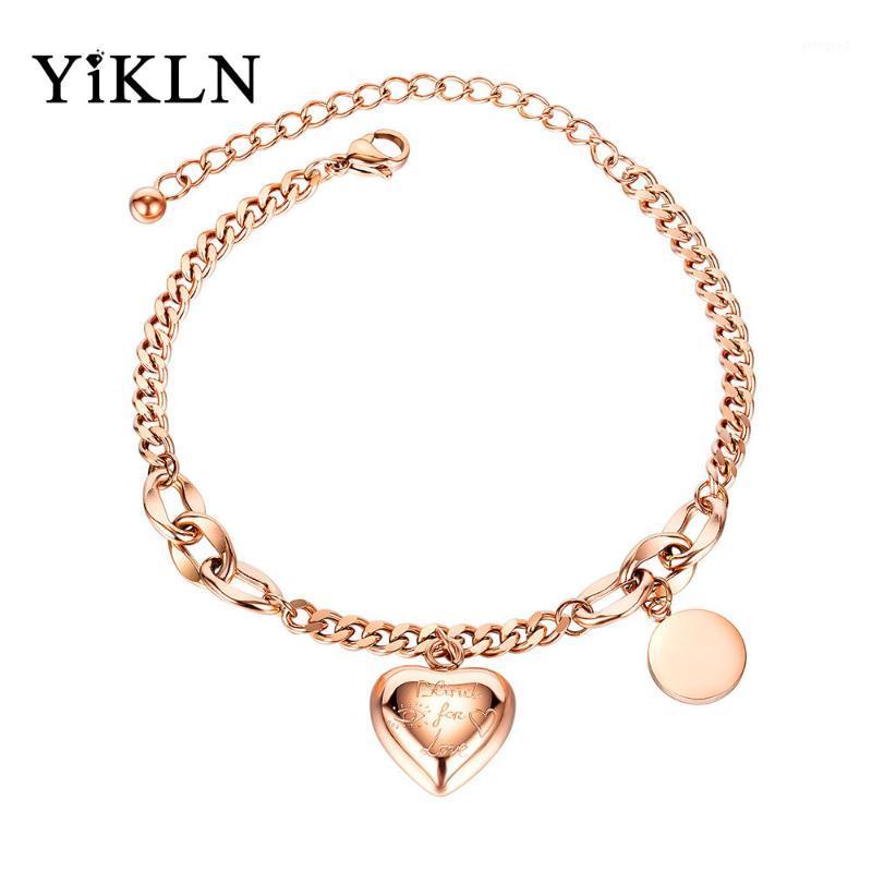 Charm Bracelets YiKLN Fashion Stainless Steel Love Heart & Round Tag For Women Girls Bohemia Chain Bracelet Jewelry YOGS10661
Charm Bracelets YiKLN Fashion Stainless Steel Love Heart & Round Tag For Women Girls Bohemia Chain Bracelet Jewelry YOGS10661