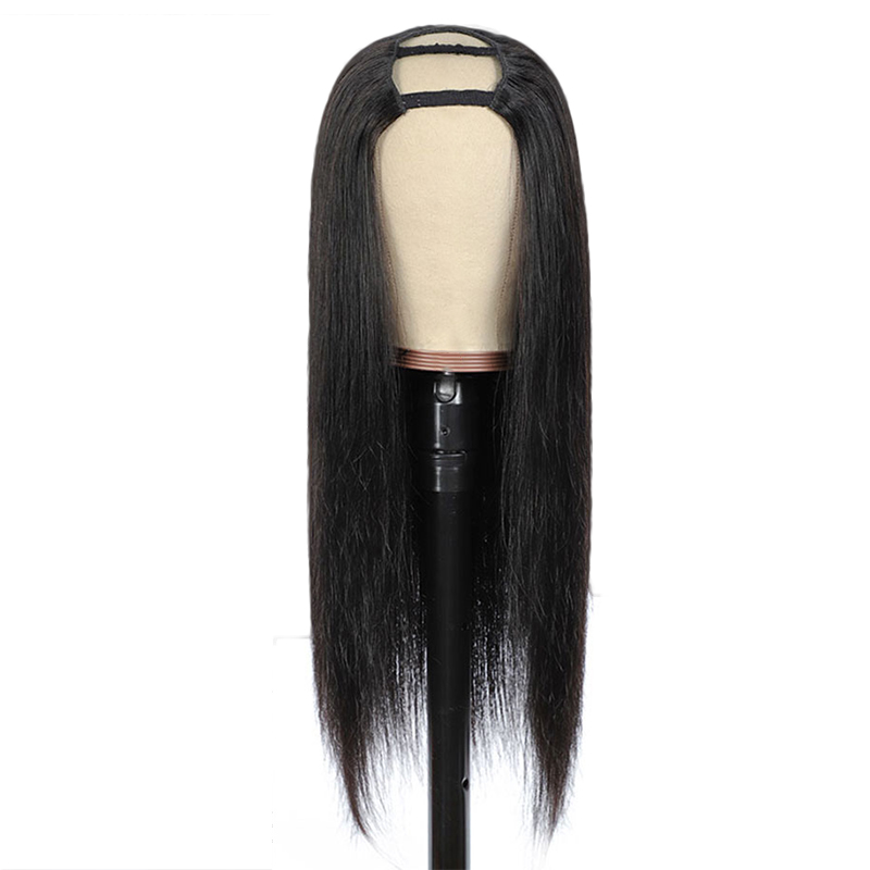 150% Glueless Straight U Part Wigs Malaysian Human Wig Hine Made Remy Hair Wigs U Part