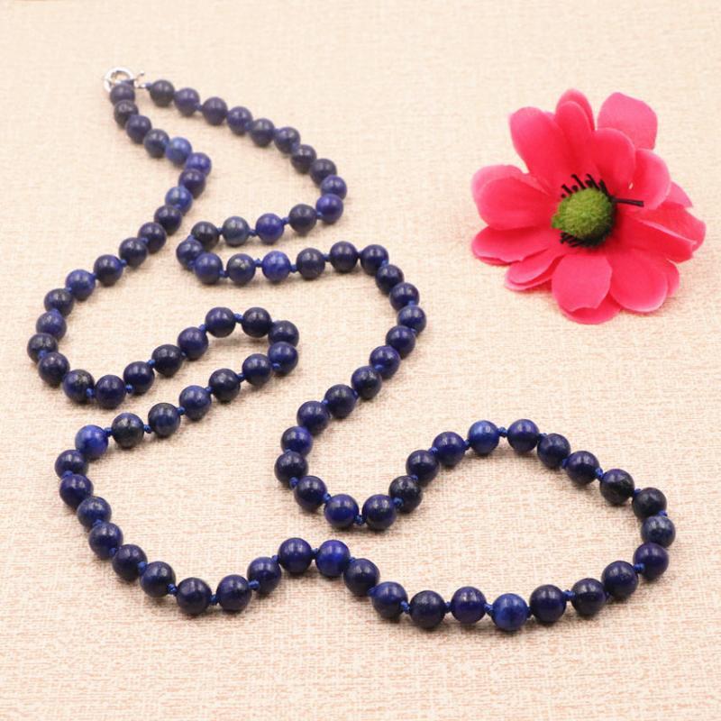 Chains Simple Blue Beads Long Necklace Jewelry For Women Natural Stone Lapis Lazuli Chain Necklaces Femme Party 36" A9601
Chains Simple Blue Beads Long Necklace Jewelry For Women Natural Stone Lapis Lazuli Chain Necklaces Femme Party 36" A9601