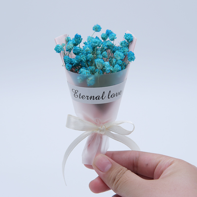 Dry Floral Arrangement with Crystal Grass - Perfect 12cm Mini Bouquet for Event Decorations