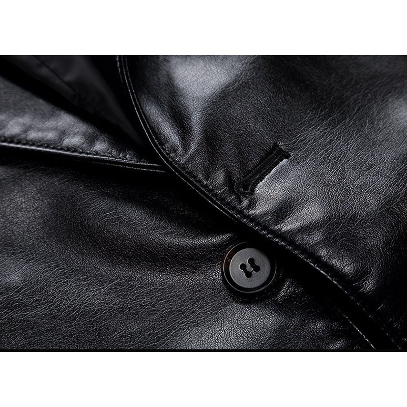 New Fashion Leather Jackets Men's Jacket Button Outwear Men's Coats Spring Autumn PU Jacket Coat Plus Size 5XL 6XL 7XL 201224