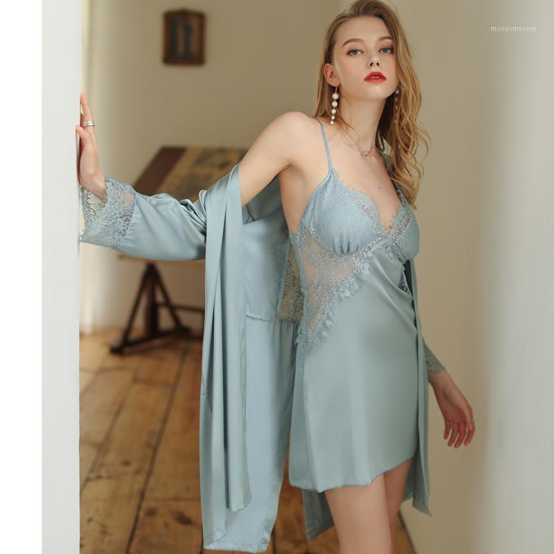Sexy Women Rayon Kimono Bathrobe Solid Color Bride Bridesmaid Wedding Robe Set Lace Trim Sleepwear Casual Home Clothes Nightwear1, 1pcs y
Sexy Women Rayon Kimono Bathrobe Solid Color Bride Bridesmaid Wedding Robe Set Lace Trim Sleepwear Casual Home Clothes Nightwear1, 1pcs y