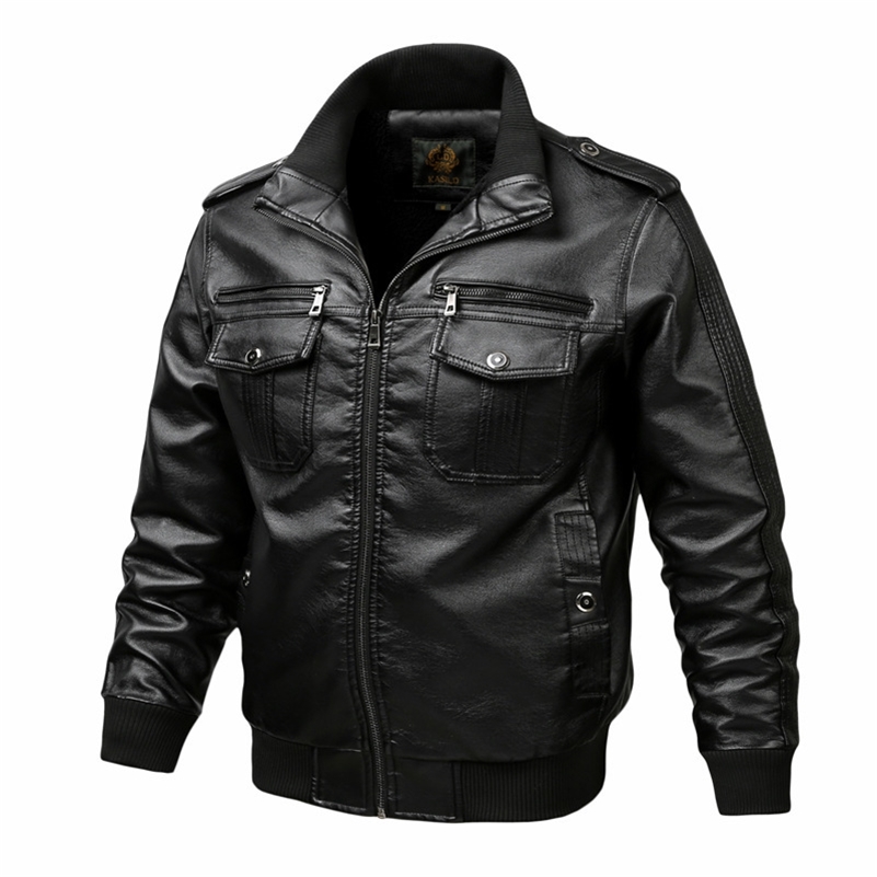 Thoshine Brand Spring Autumn Winter Men Leather Jackets Motorcycle & Biker Male Fashion PU Leather Cargo Coats Pockets Plus Size 201114, Black
Thoshine Brand Spring Autumn Winter Men Leather Jackets Motorcycle & Biker Male Fashion PU Leather Cargo Coats Pockets Plus Size 201114, Black