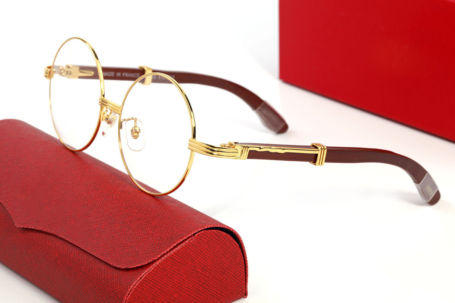 luxury brand sunglasses designer women glasses man buffalo horn sunglass woman mens full rim round wooden vintage polit glasses high quality new shades eyeglasses