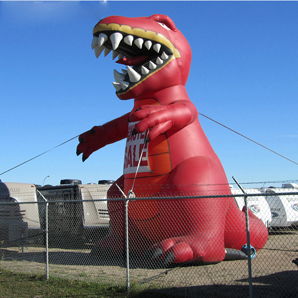 Advertising red giant inflatable dinosaur decoration for outdoor event promotional oxford animal cartoon