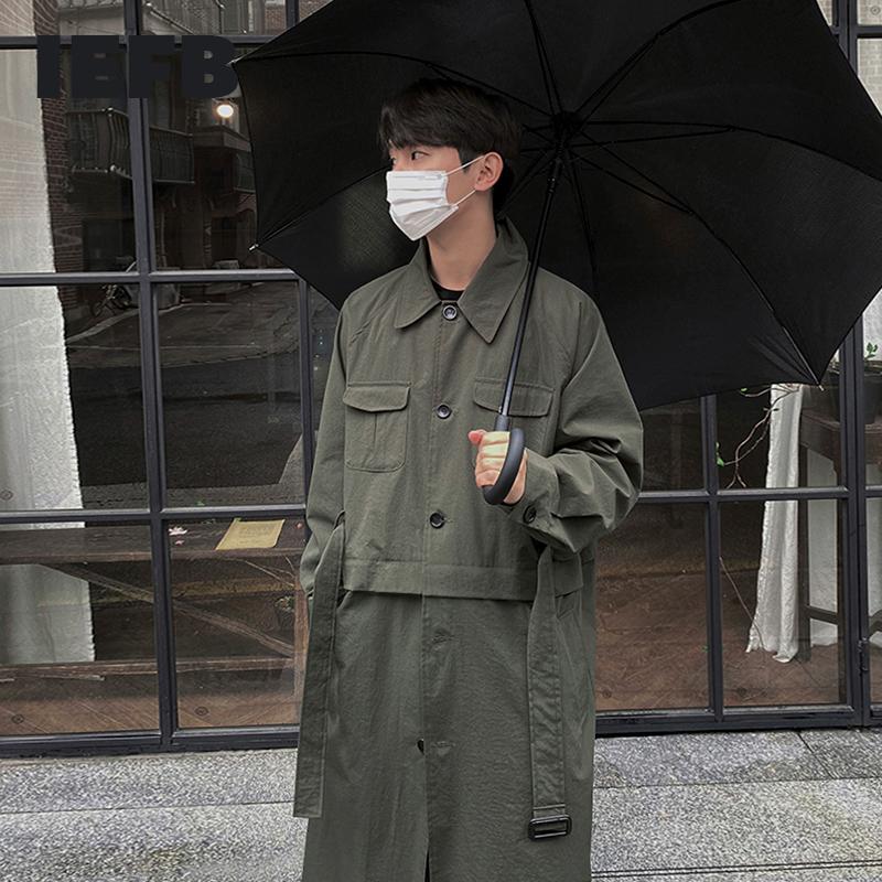 IEFB /men's wear Korean mid-length trench coat detachable autumn lapel casual loose big size single breasted windbreaker 9Y4078, Army green
IEFB /men's wear Korean mid-length trench coat detachable autumn lapel casual loose big size single breasted windbreaker 9Y4078, Army green