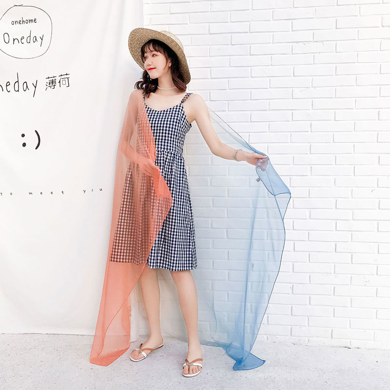 summer silk scarf for women shawls and wraps fashion large size scarves pashmina beach stoles foulard lady echarpe hijabs Y201007