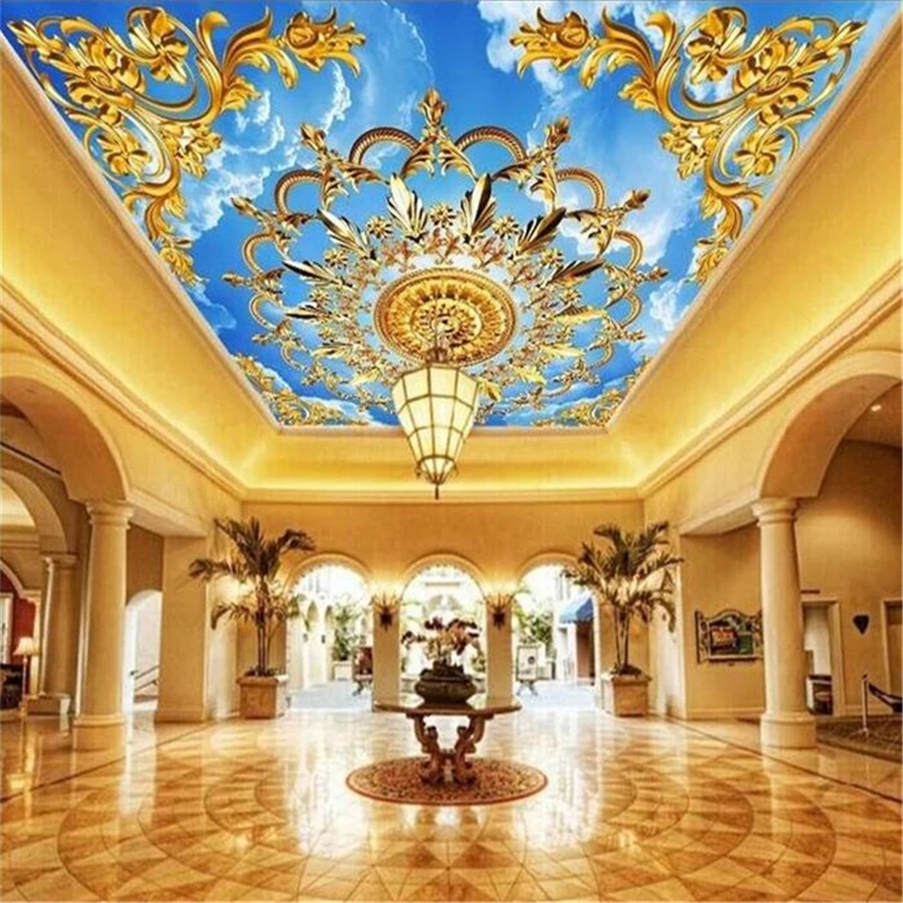 Custom Photo 3d European church gold blue sky white cloud ceiling wallpaper cloth Murals
Custom Photo 3d European church gold blue sky white cloud ceiling wallpaper cloth Murals
