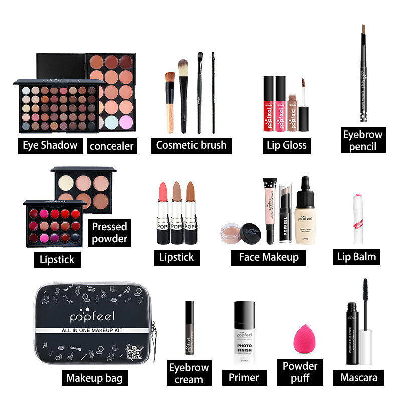 15/20/24pc Face Makeup Set Eye shadow + Foundation Base Matte Lip gloss+Concealer Makeup Pallete +Brush Full Starter Make up Kit, 15-piececosmeticset
15/20/24pc Face Makeup Set Eye shadow + Foundation Base Matte Lip gloss+Concealer Makeup Pallete +Brush Full Starter Make up Kit, 15-piececosmeticset
