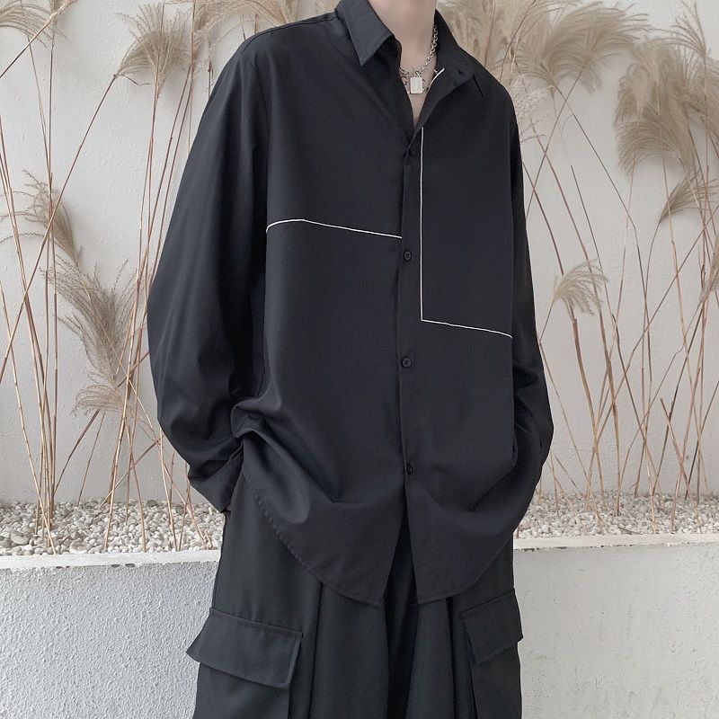 2020 Spring And Autumn New Youth Popular Men's Loose Solid Color Silky Fabric Long-sleeved Shirt Fashion Casual Jacket Coat, Black
2020 Spring And Autumn New Youth Popular Men's Loose Solid Color Silky Fabric Long-sleeved Shirt Fashion Casual Jacket Coat, Black