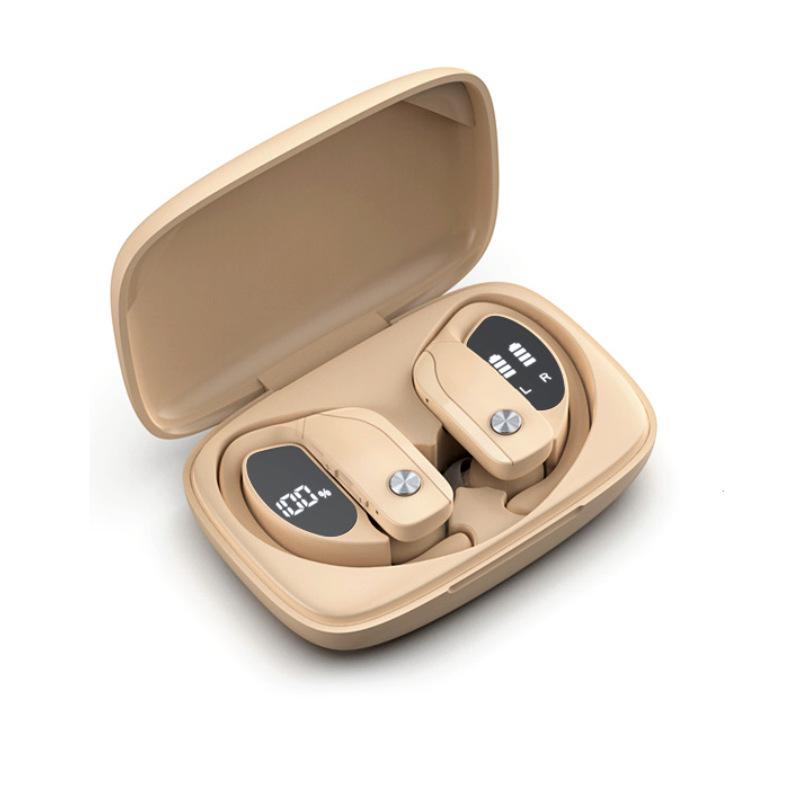 Headphones Earphones TWS T32 Bluetooth 50 Wireless Headset Double Hanging Ear Digital Display Noise Reduction Inear Stereo Gam