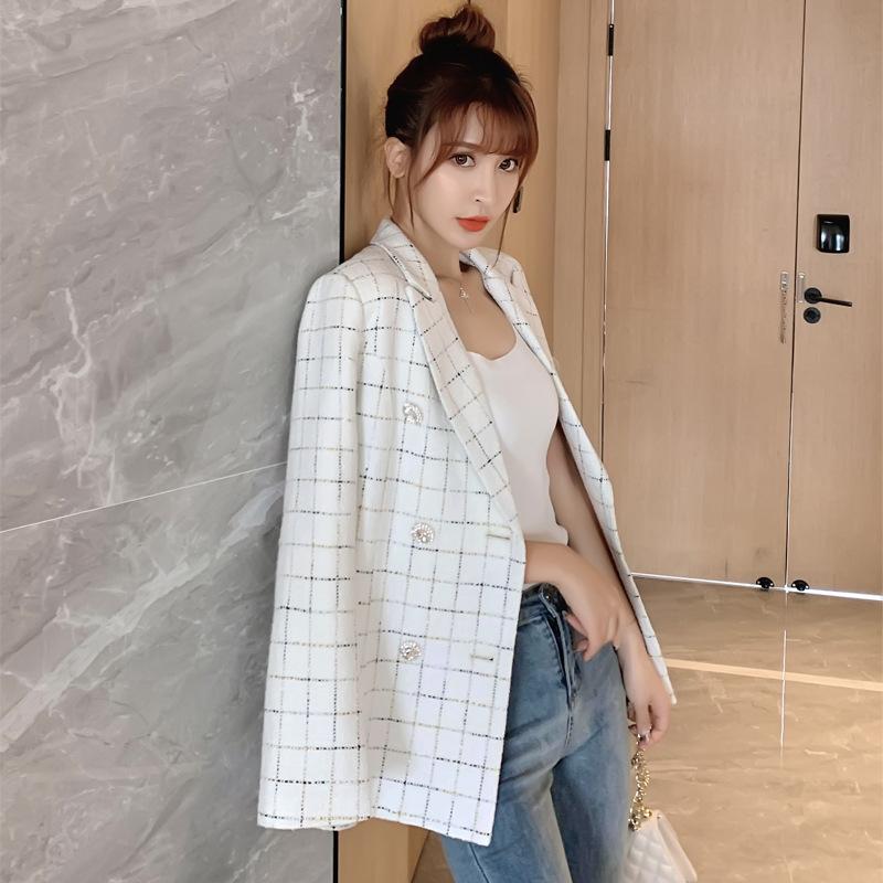 New Women Clothes Plaid Suit Jacket Female Autumn and Winter New Korean Temperament Wild Thin Tweed Coat Women Suit Jacket
New Women Clothes Plaid Suit Jacket Female Autumn and Winter New Korean Temperament Wild Thin Tweed Coat Women Suit Jacket