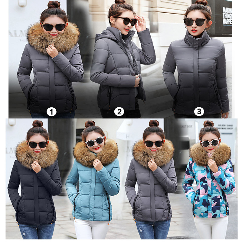 Winter Jacket Women Parkas for Coat Fashion Female Down Jacket With a Hood Large Faux Fur Collar Coat Autumn high quality 200928
