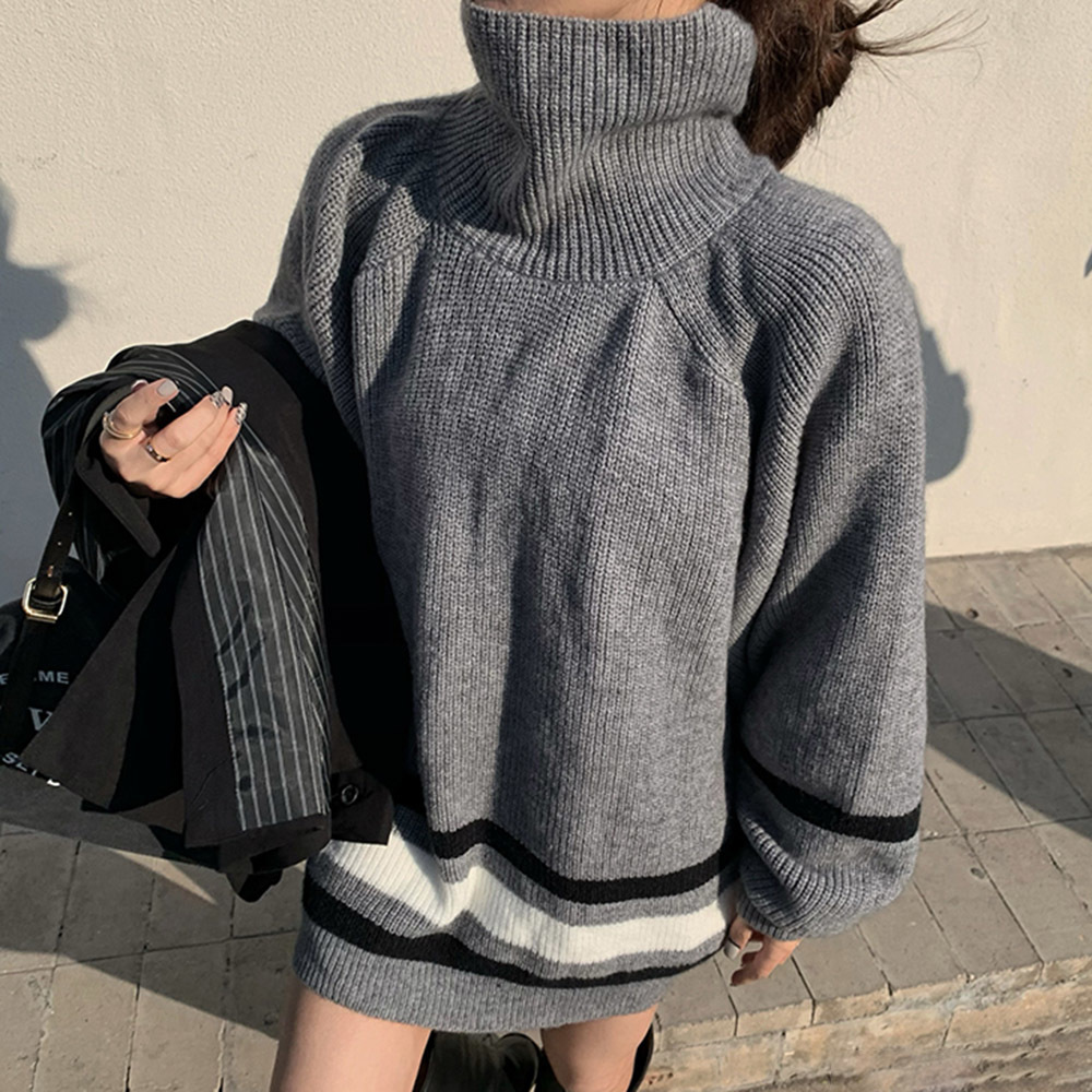 2021 New Japan Style Korean Fashion Popular Winter Hot Sale Loose Keep Warm Thin Contrast Long Sleeve Turtleneck Sweater TS02, Gray
2021 New Japan Style Korean Fashion Popular Winter Hot Sale Loose Keep Warm Thin Contrast Long Sleeve Turtleneck Sweater TS02, Gray