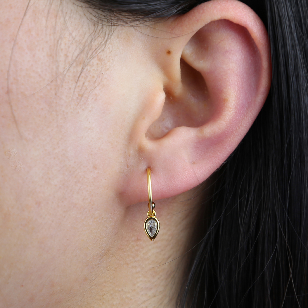 wholesale 4pcs set 925 sterling silver cubic zirconia tear drop triangle square charm dangle earring set for women jewelry valentines day