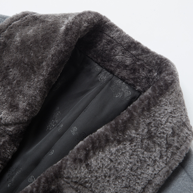 Overcoat Male Wool Blend Mid Long Winter Coat Men With Fur Collar Coat Men Winter Trench Manteau Homme Hiver 201222