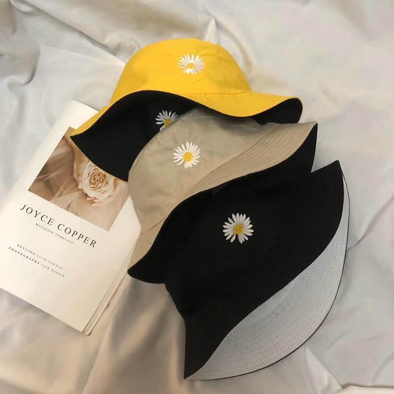 Summer Daisies Bucket Hat Women Men Cotton Fashion Sad Boy Cap Girls Double-Sided Daisy Sun Femme Floral Panama Hat, Bk
Summer Daisies Bucket Hat Women Men Cotton Fashion Sad Boy Cap Girls Double-Sided Daisy Sun Femme Floral Panama Hat, Bk