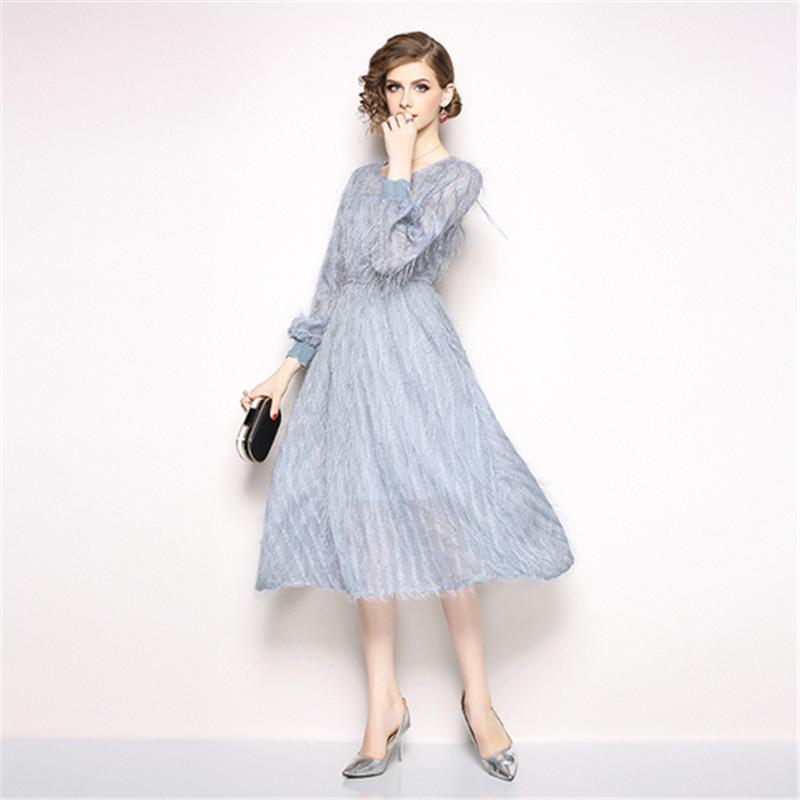 Women' Pretty Luxury Dress Autumn Fashion Tassel Feather Sweet Pink Midi Vestido 2020 Vogue High-end Formal Elegant Party Gowns
Women' Pretty Luxury Dress Autumn Fashion Tassel Feather Sweet Pink Midi Vestido 2020 Vogue High-end Formal Elegant Party Gowns