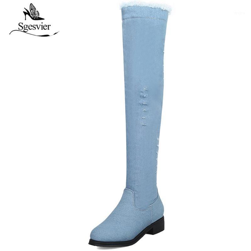 Sgesvier Size 32-48 Women Thick Heel Boots Round Toe Ladies Shoes Winter Denim Over Knee Boots Concise Fashion Woman B7021, Black
Sgesvier Size 32-48 Women Thick Heel Boots Round Toe Ladies Shoes Winter Denim Over Knee Boots Concise Fashion Woman B7021, Black