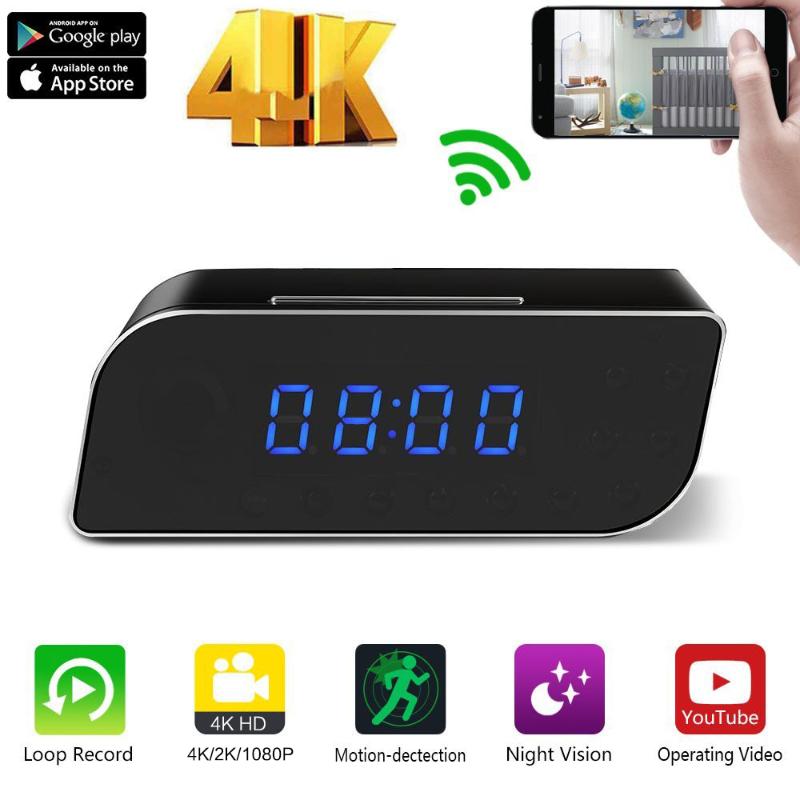 Clock WiFI Camera 4K 1080P HD Time Alarm P2P IP/AP Security Night Vision Mini DV DVR Camcorder Motion Detection Home Secret hidd
Clock WiFI Camera 4K 1080P HD Time Alarm P2P IP/AP Security Night Vision Mini DV DVR Camcorder Motion Detection Home Secret hidd