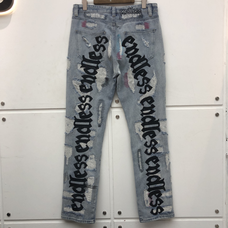 2021 New Men Women High-quality Hip Hop Denim Pants Embroidered Letters Hole Streetwear Jeans P5jc
2021 New Men Women High-quality Hip Hop Denim Pants Embroidered Letters Hole Streetwear Jeans P5jc