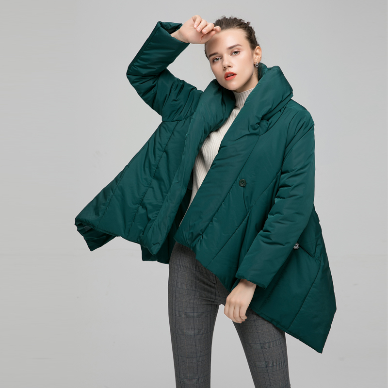 YVYVLOLO Women's Winter Jacket Fashion Cloak Winter Coat Women Parka Loose Plus Size Down Winter Coat Warm Jacket Overcoat 201019