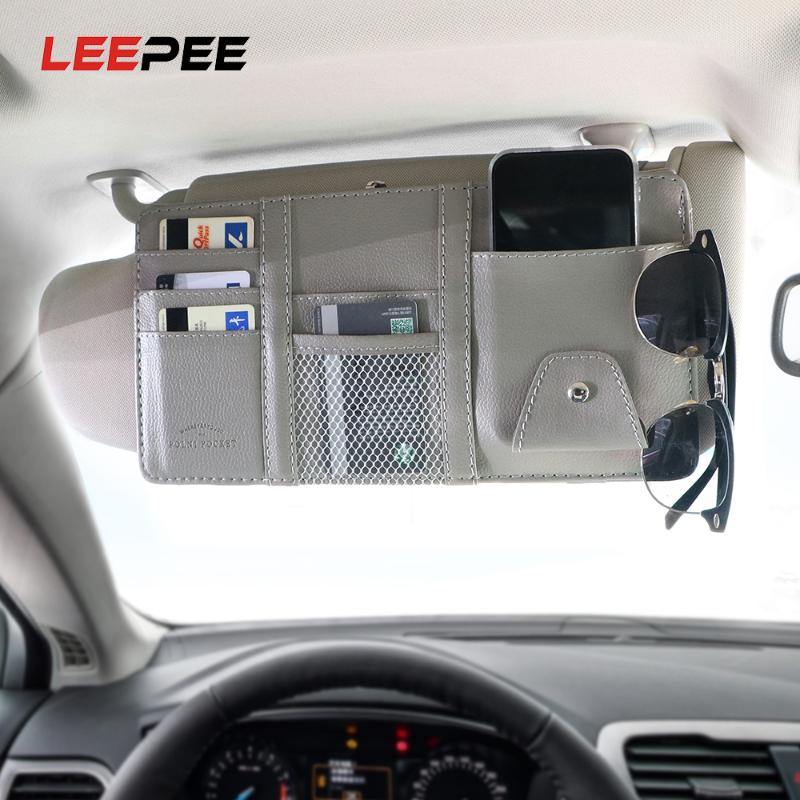 LEEPEE Zipper PU Leather Card CD Phone Holder Storage Box Multifunctional Sun Visor Sunglasses Clip Sun Visor Storage Pouch
LEEPEE Zipper PU Leather Card CD Phone Holder Storage Box Multifunctional Sun Visor Sunglasses Clip Sun Visor Storage Pouch