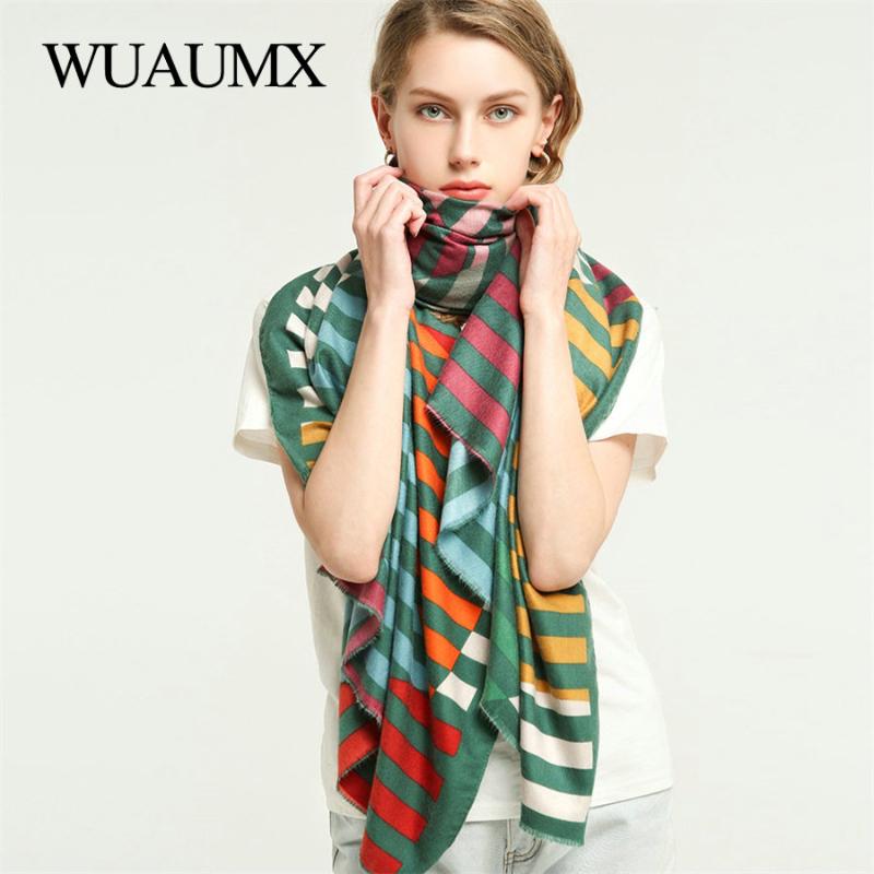 Wuaumx Brand Designer Scarf Women Ladies Scarves Double Sided line Stripe Pattern Shawl Wrap Cotton Western style Scarf Female
Wuaumx Brand Designer Scarf Women Ladies Scarves Double Sided line Stripe Pattern Shawl Wrap Cotton Western style Scarf Female