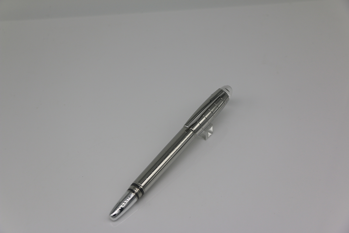 Classi Metal silver grid body Fountain pen with series number school and office stationery for writing pen