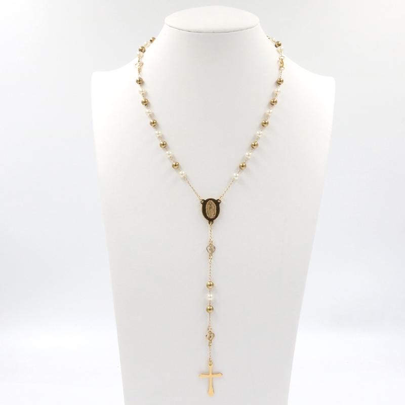 1 Virgin Mary rosary necklace for Women Men Silica gel chain Pure white cross Jesus pendant women's jewelry Wholesale 1
1 Virgin Mary rosary necklace for Women Men Silica gel chain Pure white cross Jesus pendant women's jewelry Wholesale 1