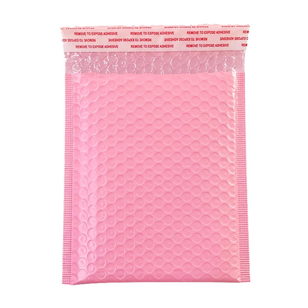 50pcs Bubble Mailers Padded Envelopes Pearl film Gift Present Mail Envelope Bag For Book Magazine Lined Mailer Self Seal Pink