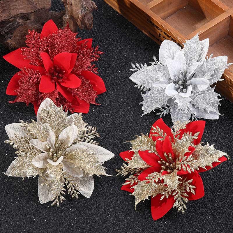 6Pcs Glitter Christmas Flowers Artificial Flowers Merry Christmas Tree Decorations For Home Xmas Ornaments New Year Party Decor
6Pcs Glitter Christmas Flowers Artificial Flowers Merry Christmas Tree Decorations For Home Xmas Ornaments New Year Party Decor