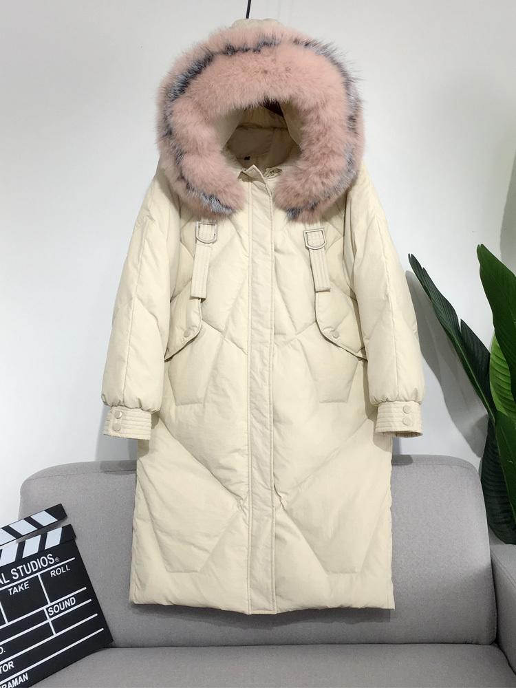 Women' Winter Down Jacket Hooded Long Duck Down Coat Real Raccoon Fur Collar Korean Puffer Jacket 2020 L0707 KJ3715, Creamy white cream
Women' Winter Down Jacket Hooded Long Duck Down Coat Real Raccoon Fur Collar Korean Puffer Jacket 2020 L0707 KJ3715, Creamy white cream
