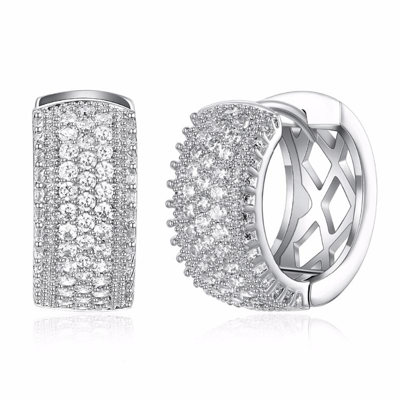 Hot Sale!! Trendy Round Hoops Pave setting Cubic zircon White-color Cheap price Fashion Huggies Hoop earrings for women
Hot Sale!! Trendy Round Hoops Pave setting Cubic zircon White-color Cheap price Fashion Huggies Hoop earrings for women