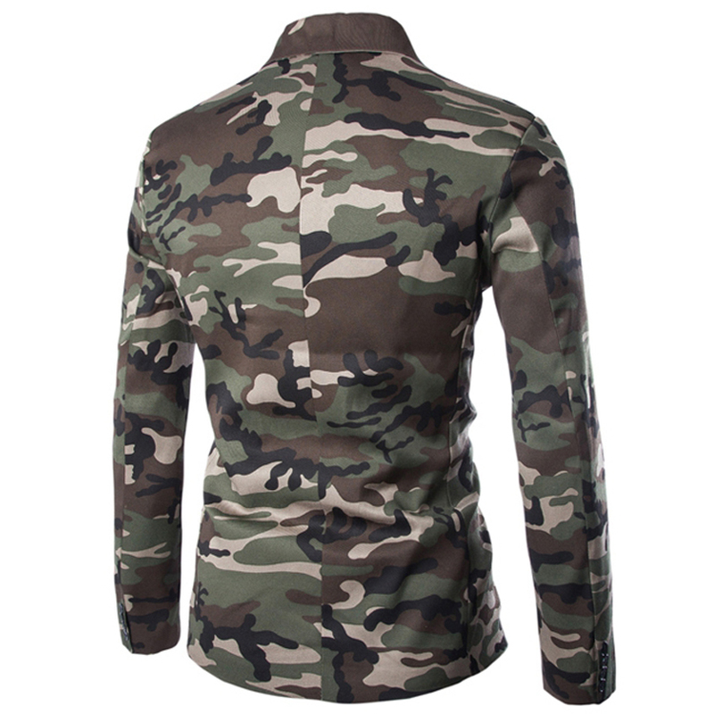 Camouflage Blazer Men | Slim Fit Spring Autumn Casual Blazers Suit Jacket