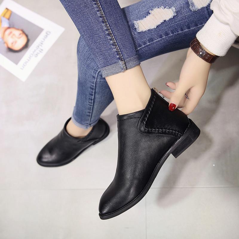 Fashion Women's PU Leather Boots Women Square Heel Shoes Breathable Female Comfortable Pointed Toe Shoes Autumn1, Black
Fashion Women's PU Leather Boots Women Square Heel Shoes Breathable Female Comfortable Pointed Toe Shoes Autumn1, Black