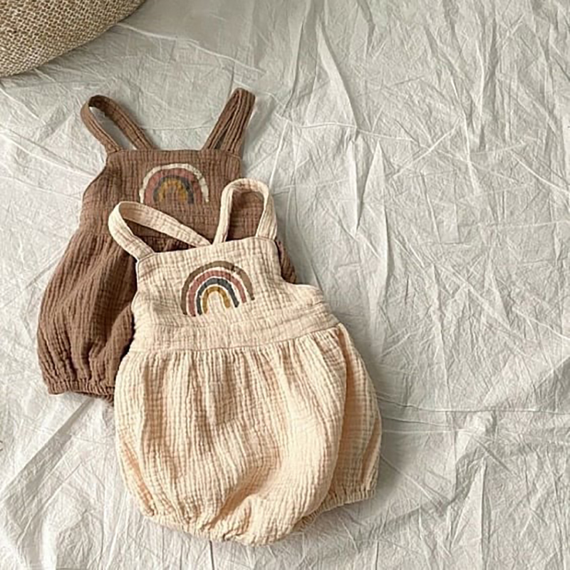 MILANCEL baby clothing newborn baby boys clothes baby rainbow bodysuit infant clothing set Y1105