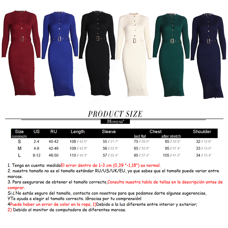 Women Midi Sweater Dress Autumn Winter New Fashion Button Long Sleeve Pencil Dress Knitted Women Bodycon Dress Black Red 201110