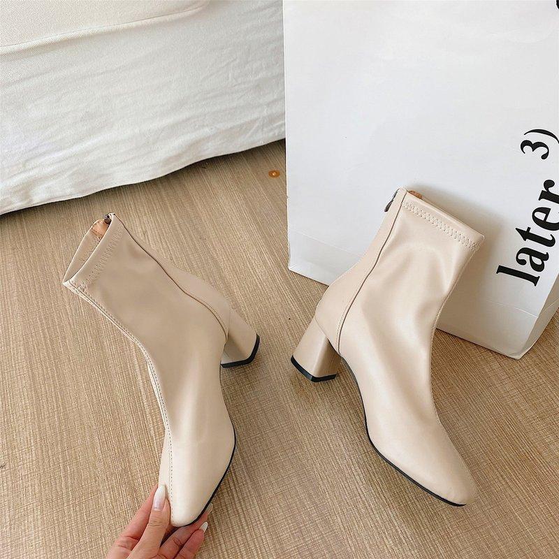2021 Sewing Pleated Ankle Boots for Women High Heels Square Heel TubeFashion Short Boots Women Shoes Spring Equestrian Zipper PU, Beige
2021 Sewing Pleated Ankle Boots for Women High Heels Square Heel TubeFashion Short Boots Women Shoes Spring Equestrian Zipper PU, Beige