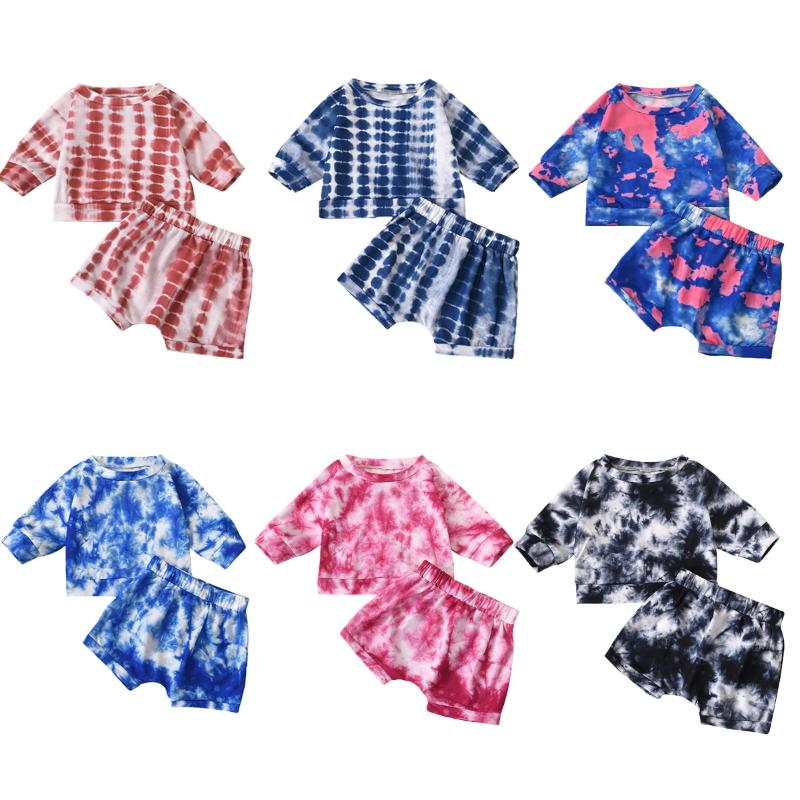 2Pcs Fashionable Girls Boys Tie Dye Outfit Summer Autumn Simple Style Long Sleeve Random Dyeing Loose Top + Casual Shorts Set, Red dots
2Pcs Fashionable Girls Boys Tie Dye Outfit Summer Autumn Simple Style Long Sleeve Random Dyeing Loose Top + Casual Shorts Set, Red dots